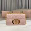 DIOR CARO handbag rose pink linen oversized rattan pattern Size:20 *12 *7cm