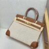 Birkin Canvas Platinum Bag 30