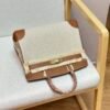 Birkin Canvas Platinum Bag 30