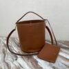 BUCKET 16 plain weave soft calf leather handbag  Size:23*25*23cm