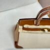 Birkin Canvas Platinum Bag 30